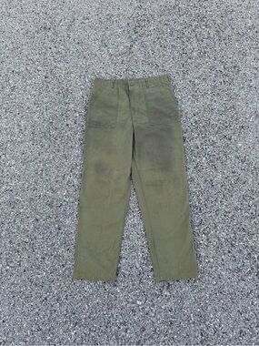 Vintage 1980s US Army OG-507 Utility Fatigue Trousers Men's Green Pants 36x30